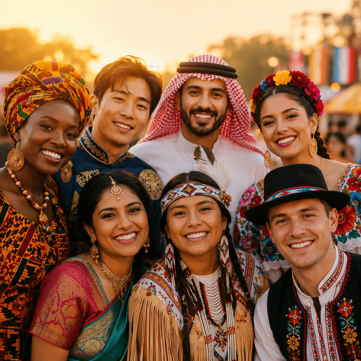 Multicultural festival celebration