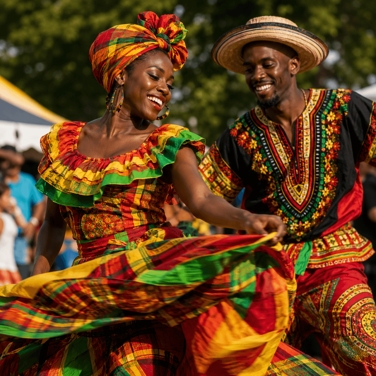 Colorful cultural performers