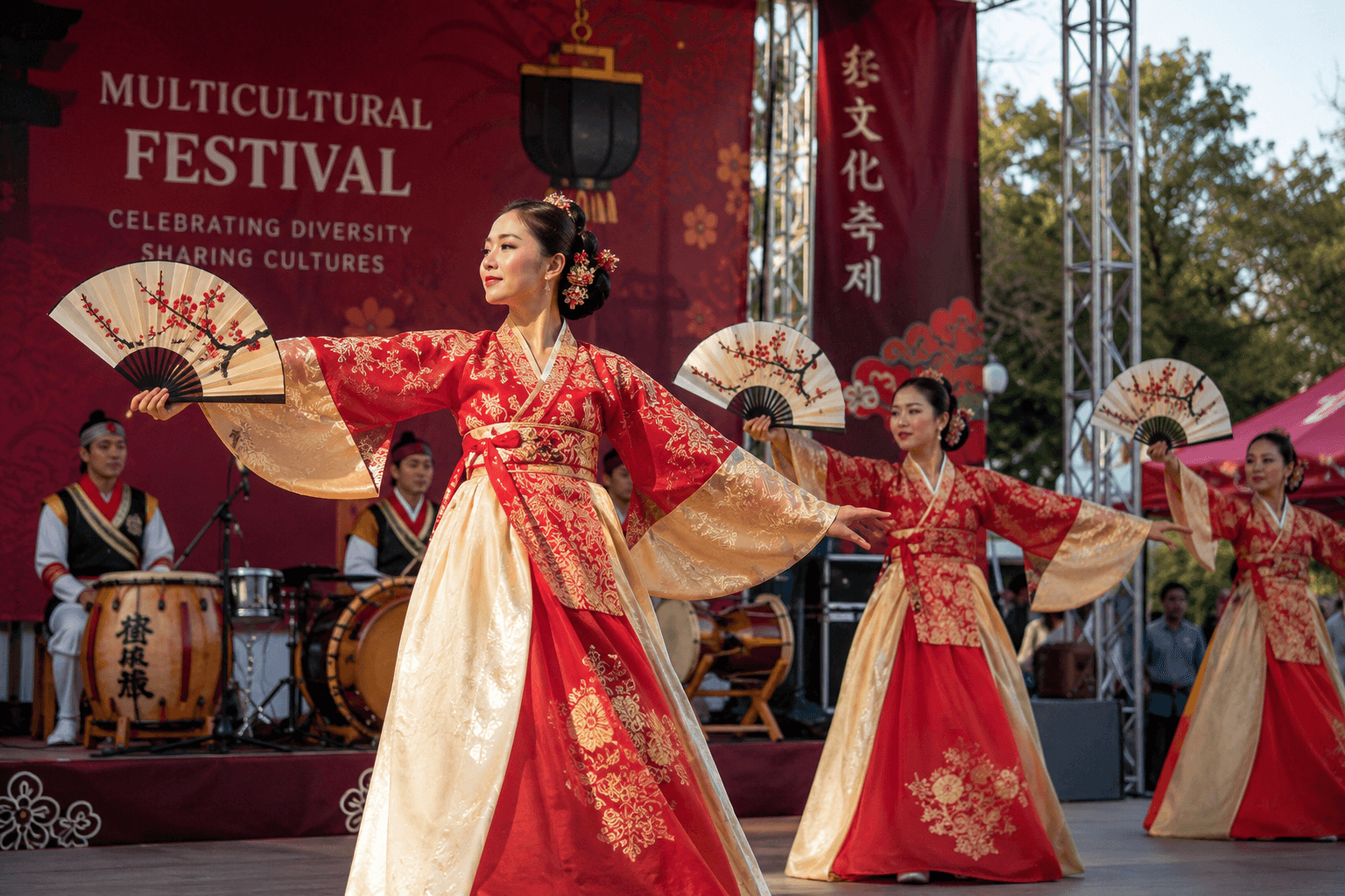 East Asian fan dance